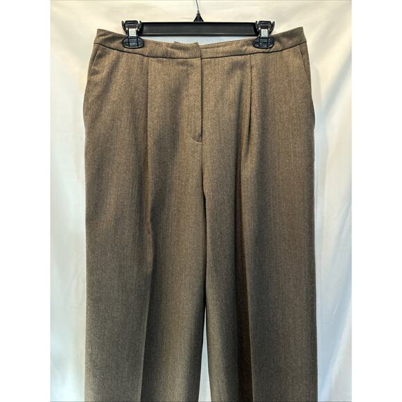 Talbots Women’s 12 Wool Dress Pants Wide Leg Lined Career Country Club Cleaned - Picture 2 of 14
